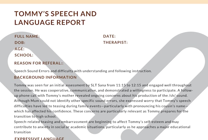 provide therapy for speech and language needs